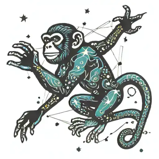 Monkey Aquarius Constellation Merging Together