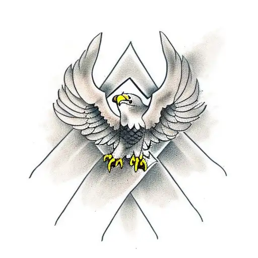 Flying Eagle Shot By Arrow