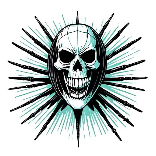 Skull And Spided Inspired By Spider Gwen