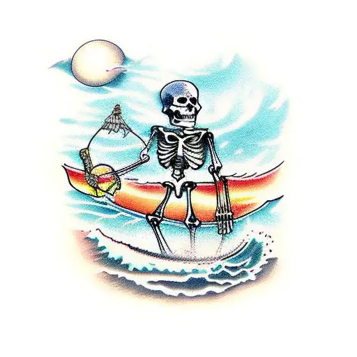 Skeleton Surfing In Mexico