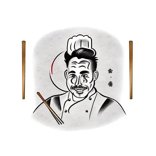 Chef Knife With Chopsticks