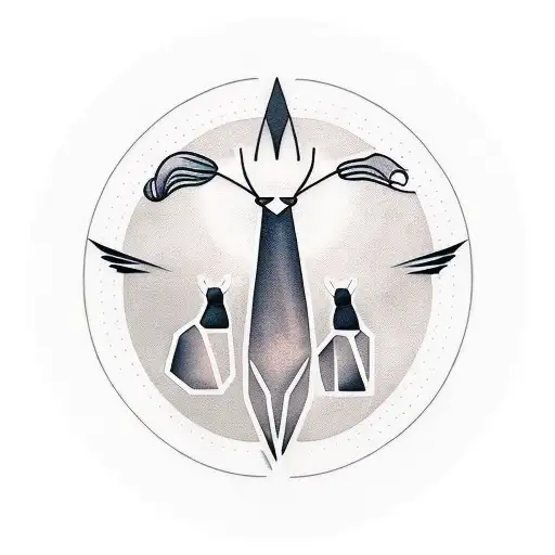 A Minimalist Design Of Various Animal Silhouettes Forming A Circle