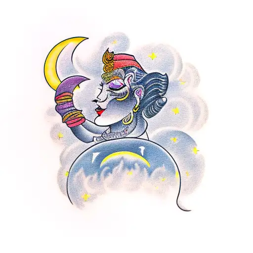 Purnima Name With Moon