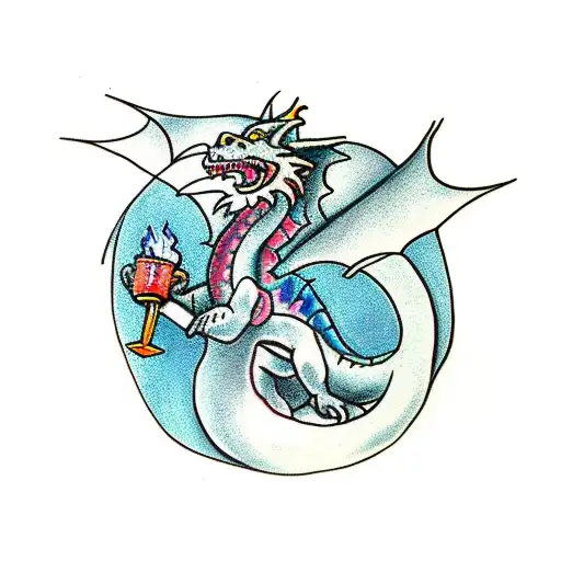 Witch Riding A Dragon