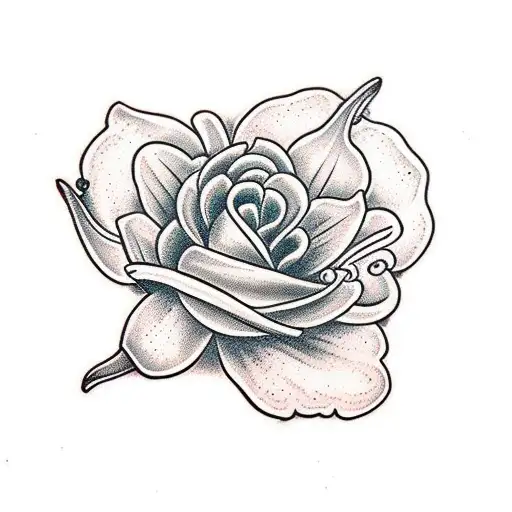 Lily Flower Simple Mixed With Nightmare Before Christmas Theme