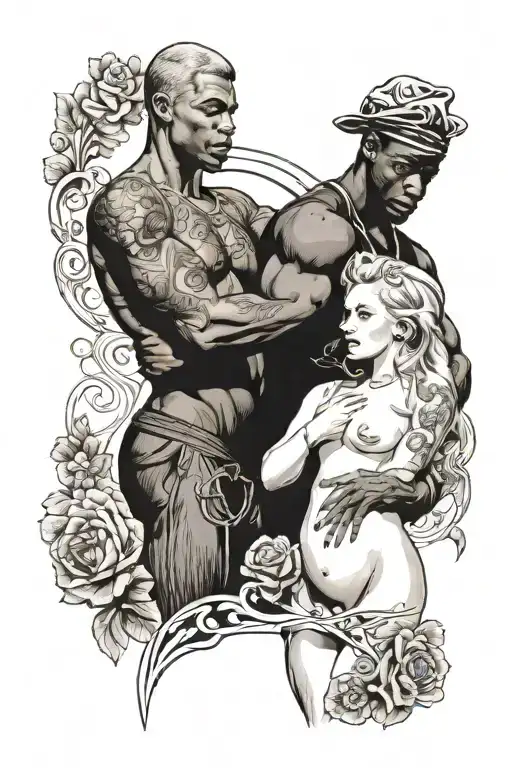 Nude Slim Young Pregnant European Blonde Teenage Girl And Muscular Black Man