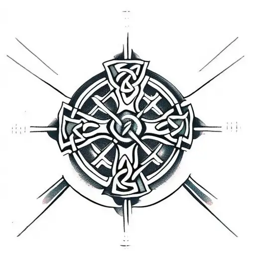 Celtic Cross Shaped Like A Shamrock