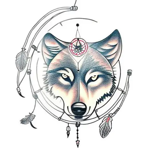 Wolf Inside A Dream Catcher