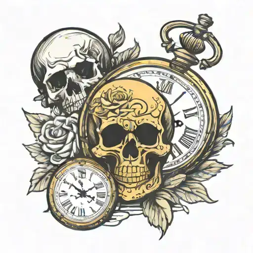 Pocket Watch That Is A Skull