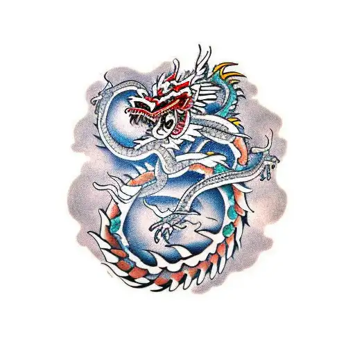 Chinese Dragon In Figure Eight