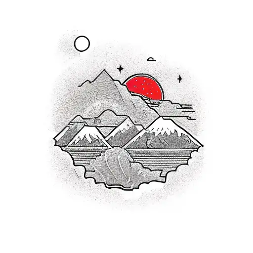 A Montana Landscape With Hidden Elements Of Jujitsu Kasien Techniques And Disney Princess Symbols