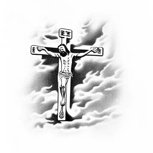 Jesus On The Cross But Jesus Is A Sexy Girl