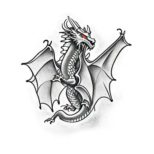 Dragon With Motorbike