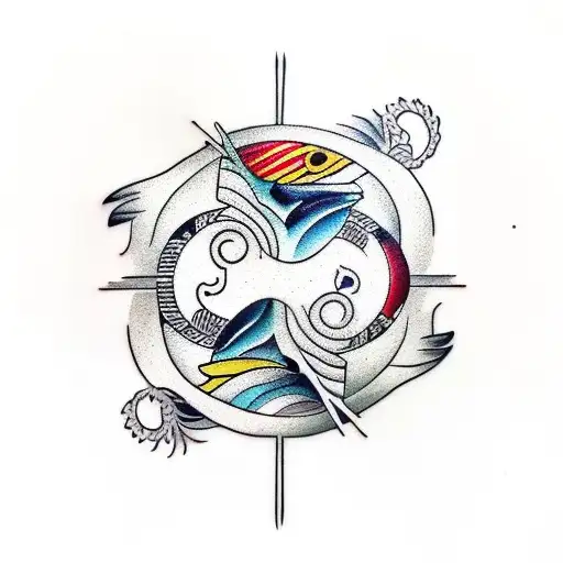 Black Cat White Fish Yin Yang