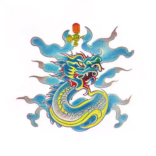 Chinese Dragon In Figure Eight