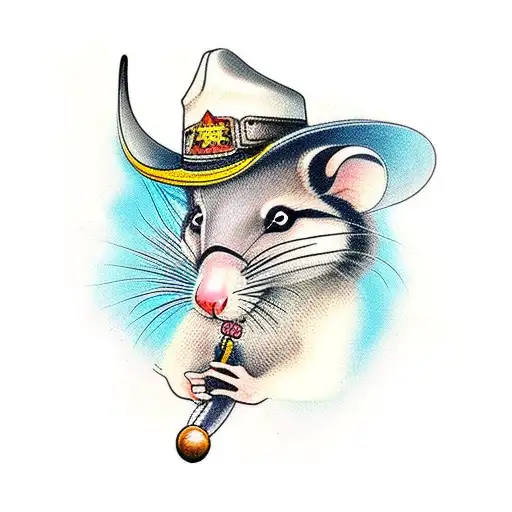 Possum With Cowboy Hat