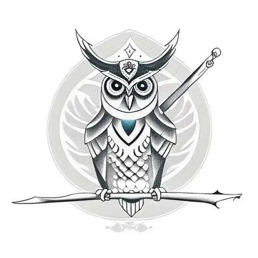 An Warrior Owl With 2 Axes