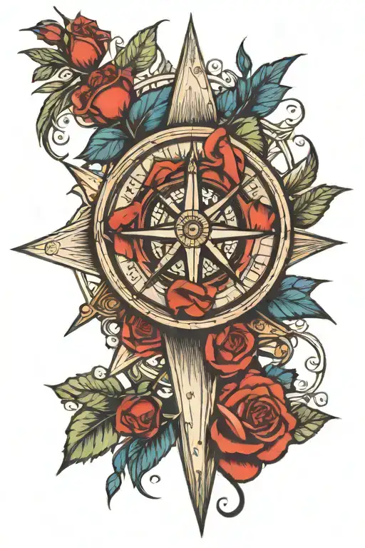 Rose Compass Intertwined