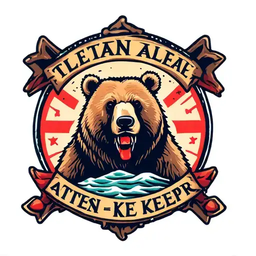 Nautical The Aleutian Keeper Logo With Bear