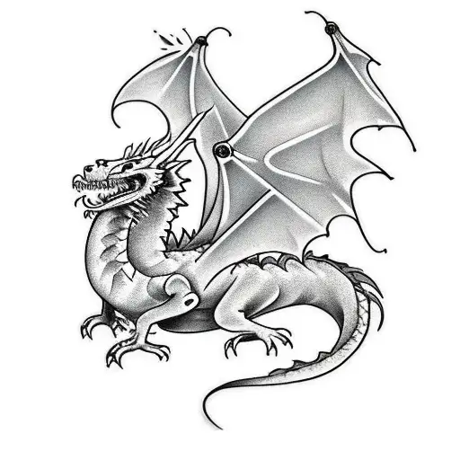 A Music-themed Dragon Playing A Guitar