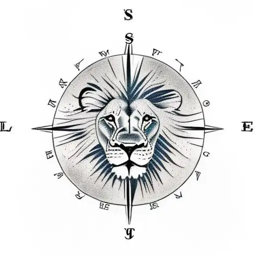 Lion With Compass Eye