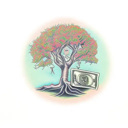 Tree With Money Instead Of Leaves