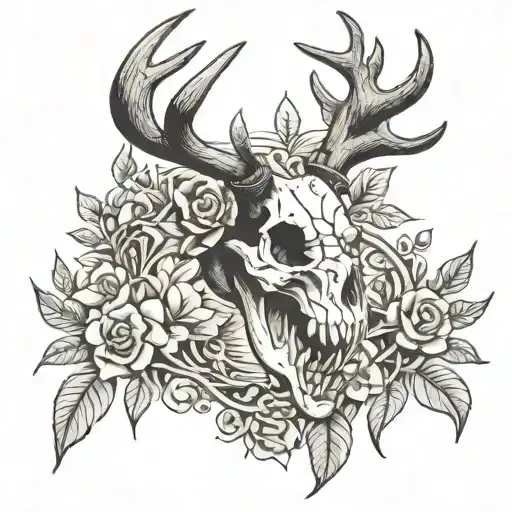 Wendigo Deer Skull