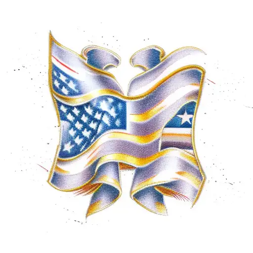 A Patriotic American Flag Made Of Car Parts