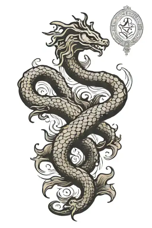 Greek Mythology Sea Serpant Under Water Darken Everything Minimal