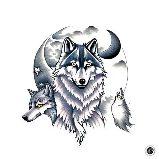 Moon And Wolves