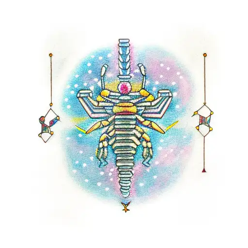 Scorpio Constellation Formed By Interconnected Circuit Boards