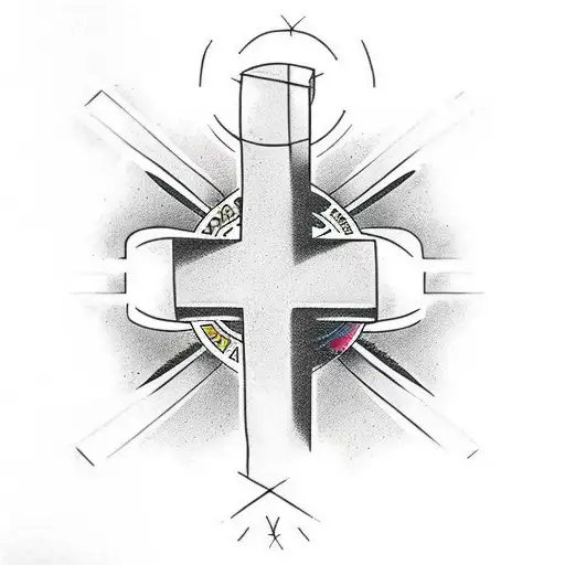 Cross In A Forest Grove