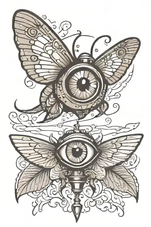 An Eye And A Moth Fusion