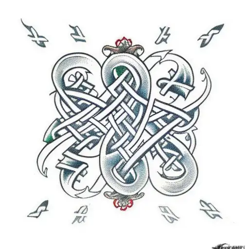 Irish Knot Sleve Tattoo With Maori Influence