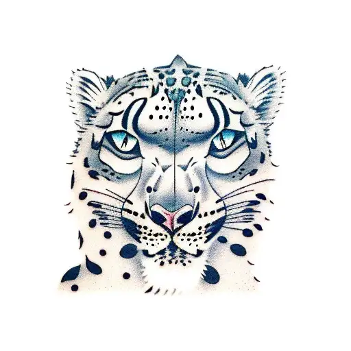 Snow Leopard On The Mountain