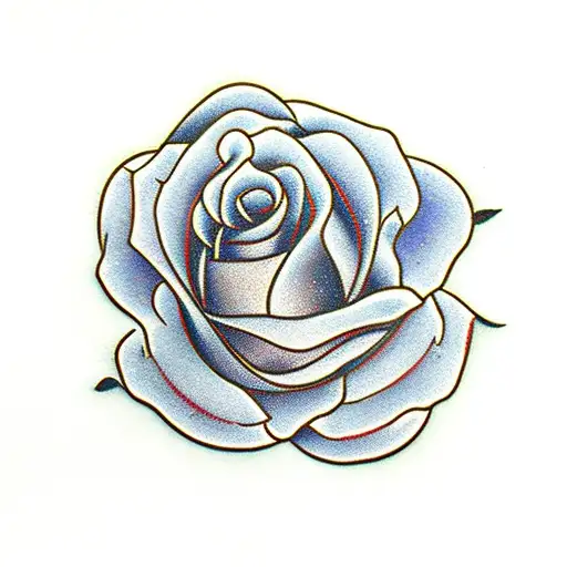 White Rose With Stem That Turns Into A Sword Blade