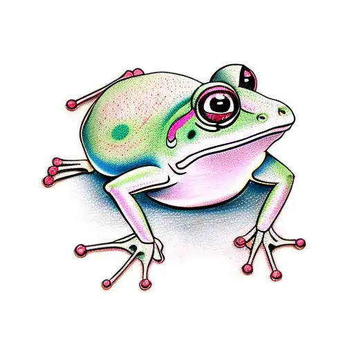 Pink Frog With Lashes