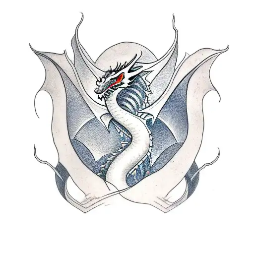 Dragon That Starts From Elbow And Swirls Around Arm Goes To Shoulder And Chest