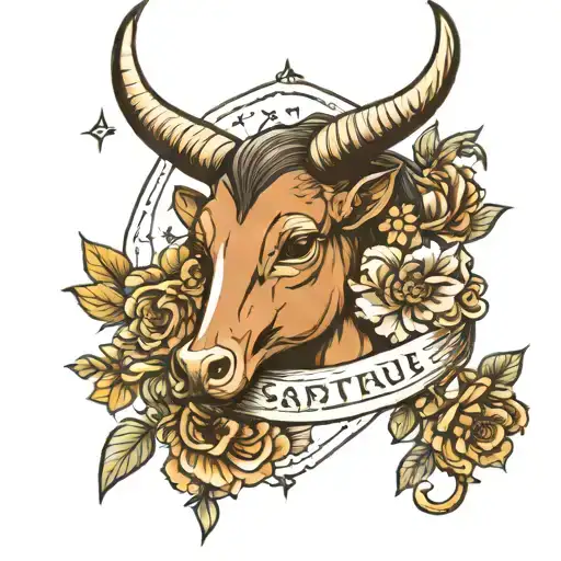 Calf Tattoo For The Zodiac Sign Sagittarius