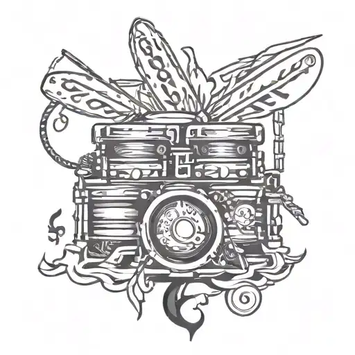 Drums Music Cassette Tape Dark