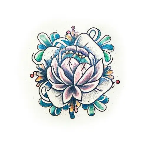 Cornflower And Shamrock Intertwined