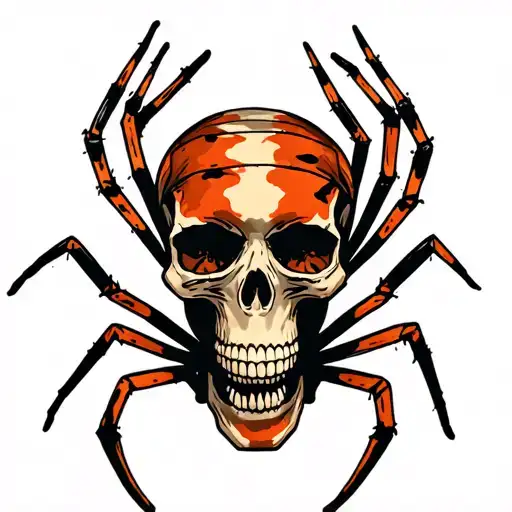 Spider Camouflaged As A Skull