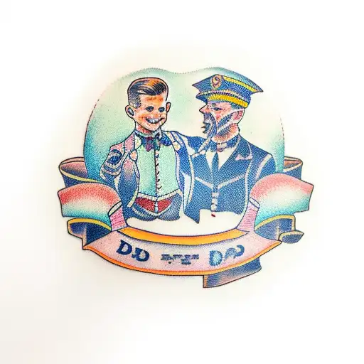 Dad And Son Fist Bump With Pocket Watch