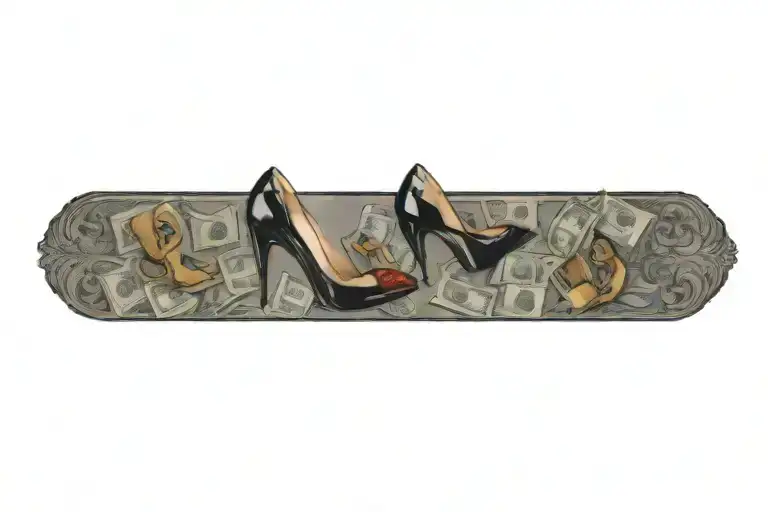 High Heels And Money Falling