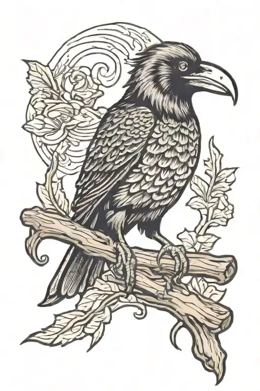 Crow With A Wooden Peg Leg