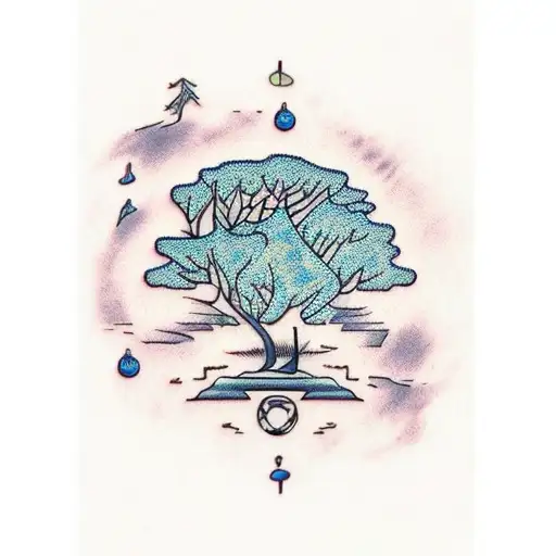 Man Sat Under Magnificent Aspen Tree