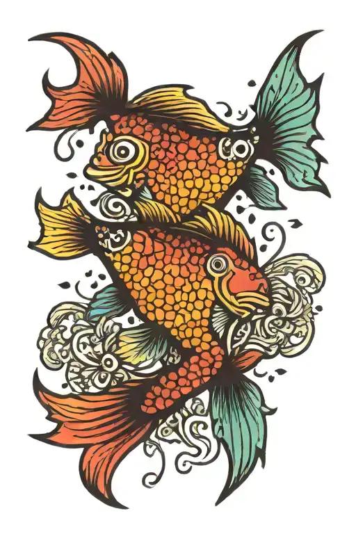 Pisces Bright Colors Contrast