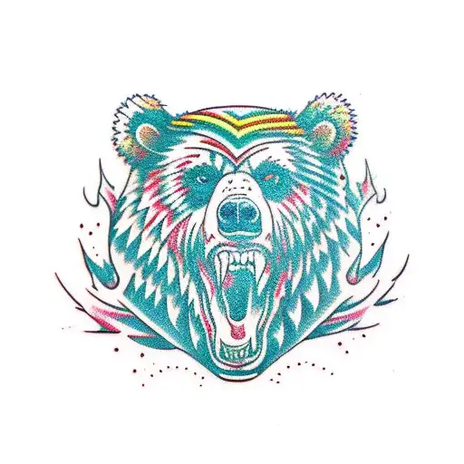 Grateful Dead Dancing Bear With Exploding Head