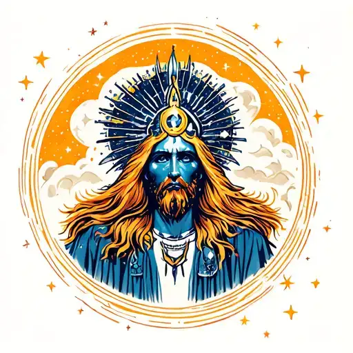 Cosmic God In Space Surrounded