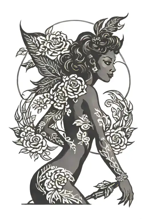 A Sexy Dark Woman Body Silhouette